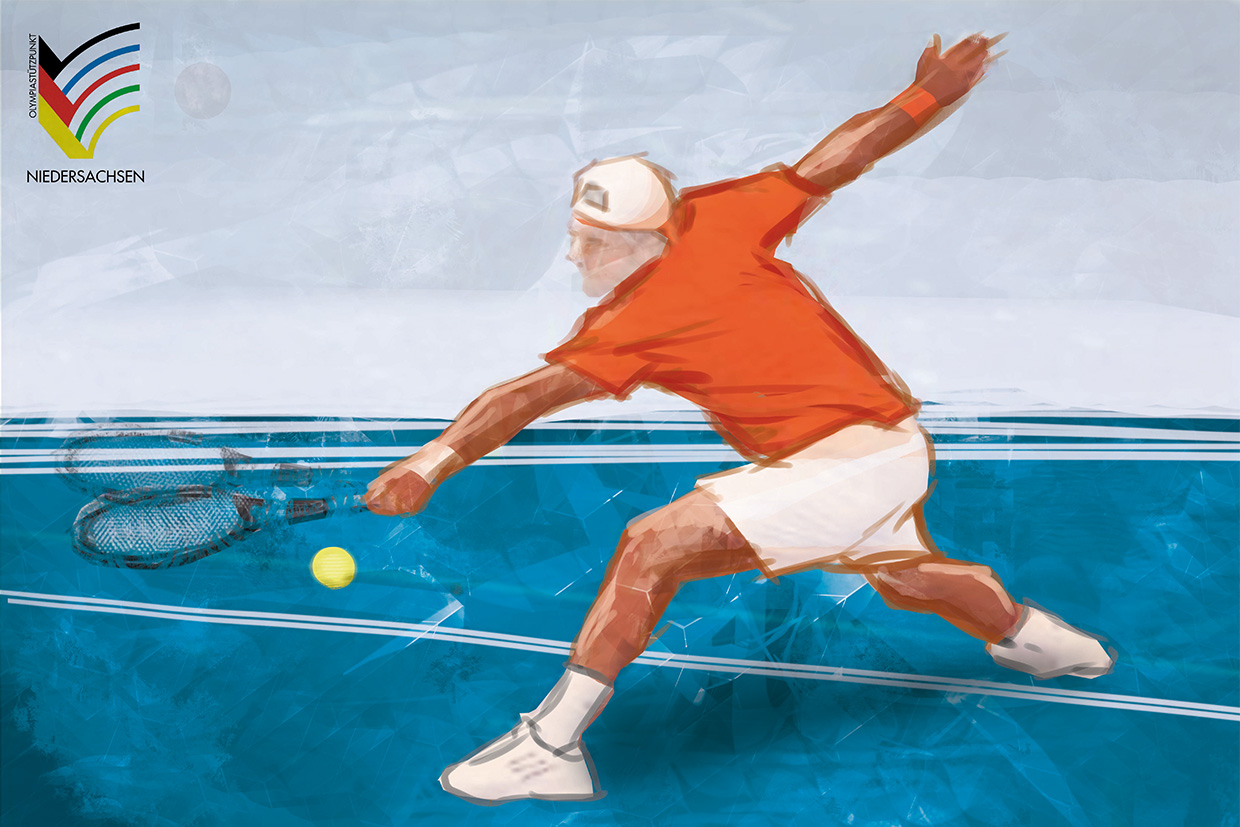 Sportillustration Tennis